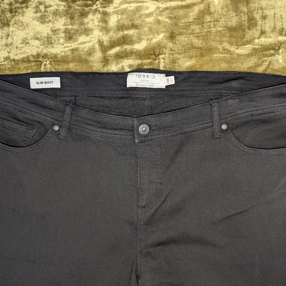 Torrid Black Slim Bootcut Jeans Modern Style 24R